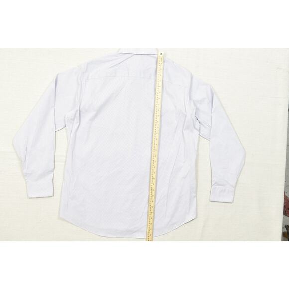 Calvin Klein Regular Fit Blue Performance Non-Iron Dress Shirt Size 18 34/35 - Picture 5 of 8